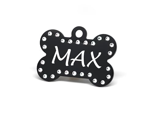 Custom Engraved Pet ID Tags with Swarovski Crystal - 1.5