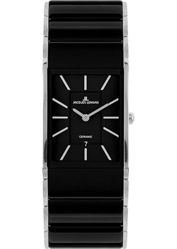 JACQUES LEMANS Herrenuhr Dublin Metallband massiv Edelstahl 1-1939A