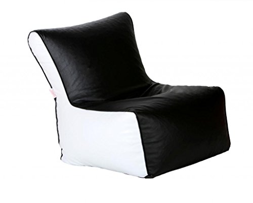 Image of Comfy Bean Chair XXL Size Black + White Without Fillers - Cover Only
