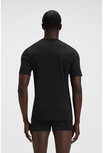 HUGO BOSS T-Shirt RN 3p Co, Camiseta para Hombre, Negro (Black1), XL