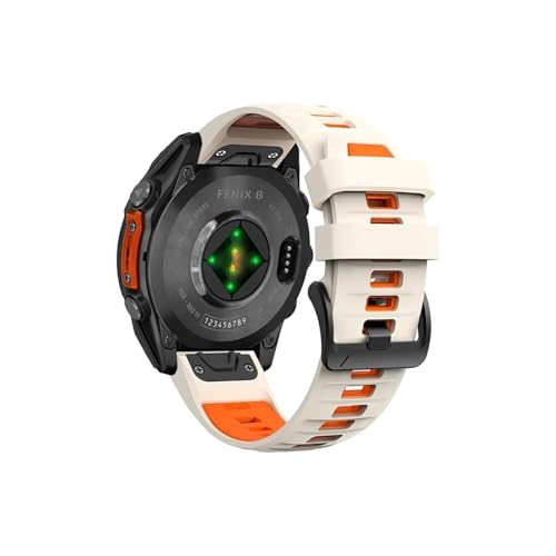 26mm 22mm �V���R�����v�o���h Garmin Fenix 8 47mm 51mm E 7 7X/Epix Pro/6 6X 5X Plus/Enduro 3�u���X���b�g(�X�^�[���C�g�I�����W�AQu ic KFit 26mm)