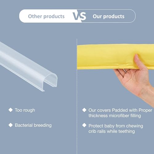 Protector de cama infantil y funda para riel de cuna de bebé lavable a máquina 4