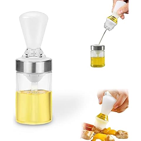 Ölflasche mit Pinsel Silikon, 2 In 1 Cover