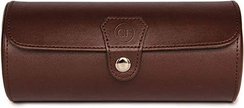 CASE ELEGANCE Vegan Leather Watch Roll Organizer (Brown)