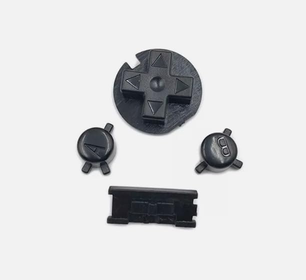 Image of Plastic Power ON Off Buttons Keypads Replacement for Gameboy Color GBC Button A B Control Button D Pads (Black)