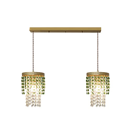 Luminaire suspendu moderne E14 cristal plafonnier réglable pour salon