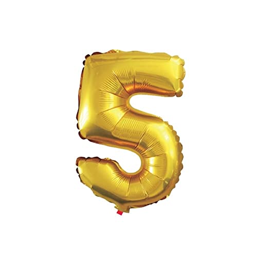 Pais & Filhos Balão Dourado Número 5 - 16 Polegadas = 40 CM