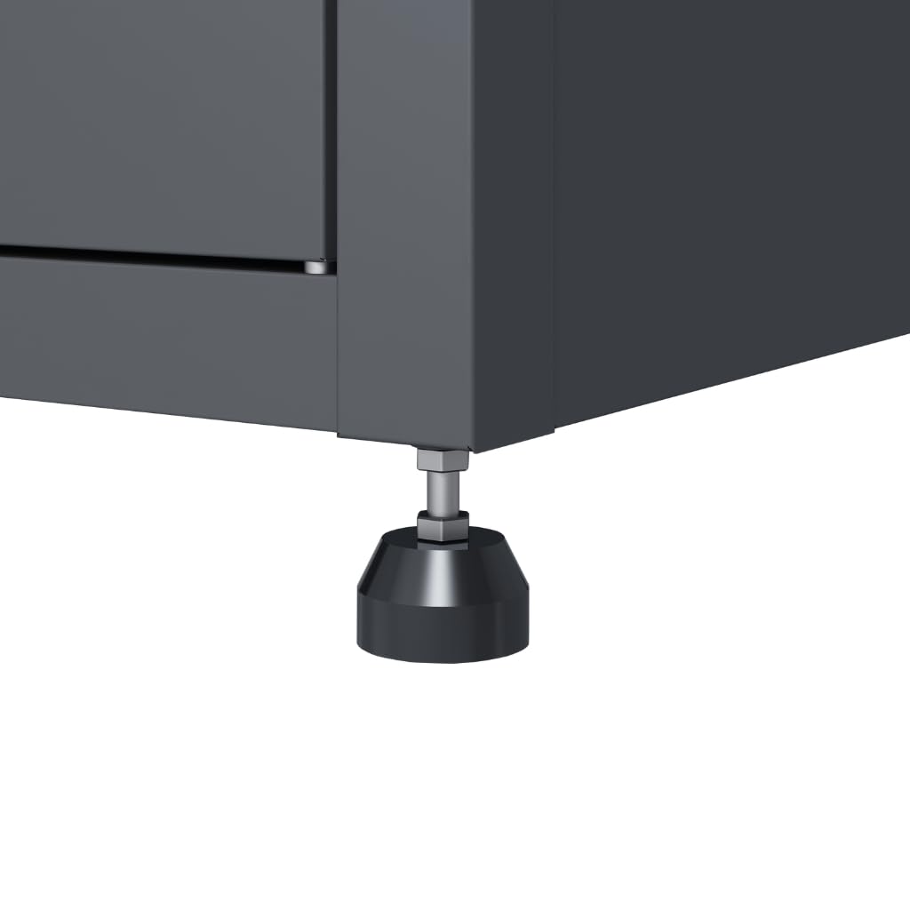 Armoire de Jardin 100cm avec Jardinière Intégrée, Gris Anthracite | Acier Galvanisé, Rangement Extérieur