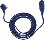 3-Outlet 9 Ft Polarized Solid Navy Extension Cord with Multiple Outlets 2 Prong Outlet Extender Power Strip Indoor Extension Cord 16 Guage ETL Listed with Right Angle Plug