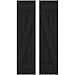 Ekena Millwork ARW102BB414X57BLH Americraft Four 2 Exterior Real Wood Joined Board-n-Batten Shutters w/Z-Bar (Per Pair), 14"W x 57"H, Black