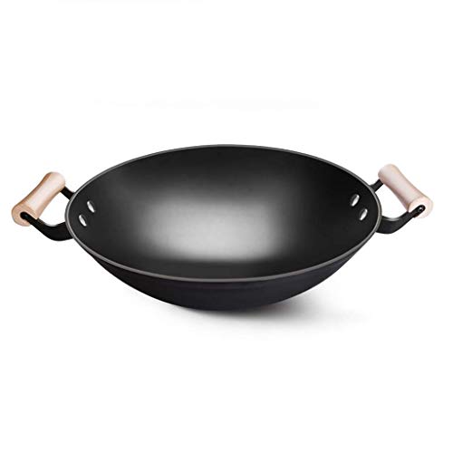 Wok de hierro fundido grande para inducción miniatura 1