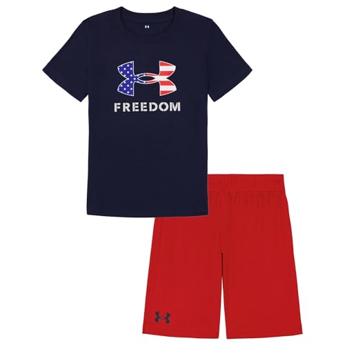 Image of Under Armour Boys 2-piece Short Sleeve T-shirt and Shorts Set, Outdoor Collection