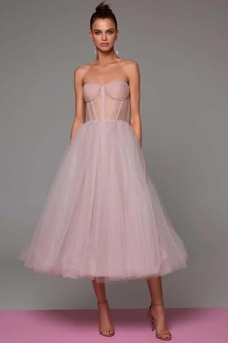 Tvuyet Elegant Tulle Short Prom Dresses for Teens Ball Gown Corset Homecoming Dresses Tea Length Formal Cocktail Dress2