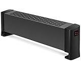 Tangkula Electric Baseboard Heater, 500W/1000W Fast Heating Base Board Floor Heater w/ Tip-over & Overheating Protection, Baseboard Convection Heater w/ Silent Operation for Home & Office