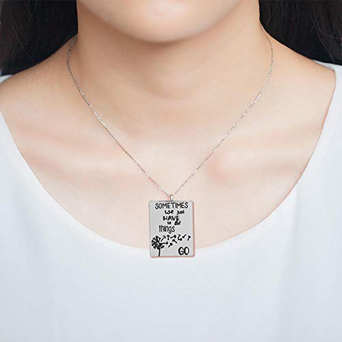 Preisvergleich Produktbild Niaofeces Halsketten Camping-Serie Anhänger Halsketten Antik Silber Vergoldet Manchmal Müssen Wir Nur Dinge Essen Gehen Satz Charme Geschenke-Splitter