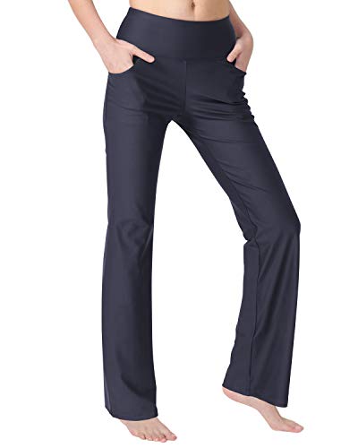 Image of Zeronic Women's Bootleg Yoga Pants with Pockets Long Bootcut Workout Running Pants Tummy Control Pockets Work Pants for Women