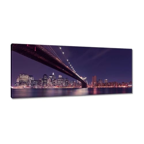 Tableau toile New York 100x40 cm pour habiller un grand mur vide facilement