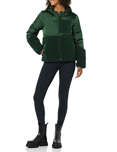 Amazon Essentials Women's Full-Zip Sherpa Fleece Hooded Puffer Jacket3