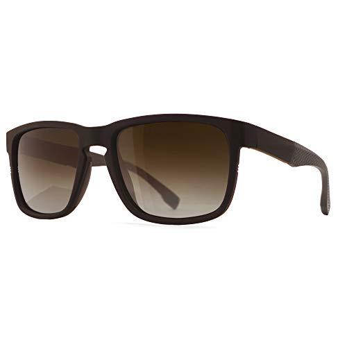 SUNGAIT Unisex Polarized Sunglasses Stylish Sun Glasses with Spring Hinges Brown Frame