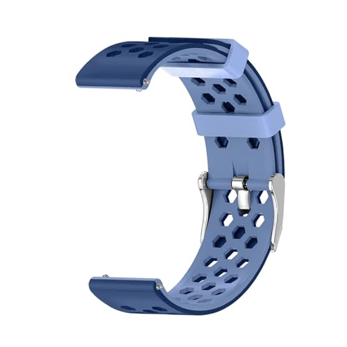 Correa de reloj de silicona con agujero de aire transpirable de 22mm para entrenar 4