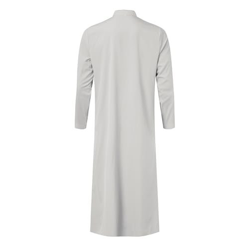 Bata musulmana para hombre manga larga túnica CHUNOTU vestido largo de playa 3
