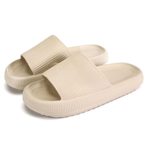 Kids Cloud Slippers, Boys Girls Pillow Slippers Open Toe Slip on Comfy EVA Thick Sole Bathroom Shower Slides Sandals Summer Non-Slip Beach Pool Shoes