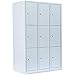 Produktbild Schließfachschrank Wertfachschrank Fächerschrank Spind Umkleideschrank 9 Fächer-Spint Lichtgrau 523330 1800 x 1185 x 500 mm (H x B x T) kompl. montiert und verschweißt
