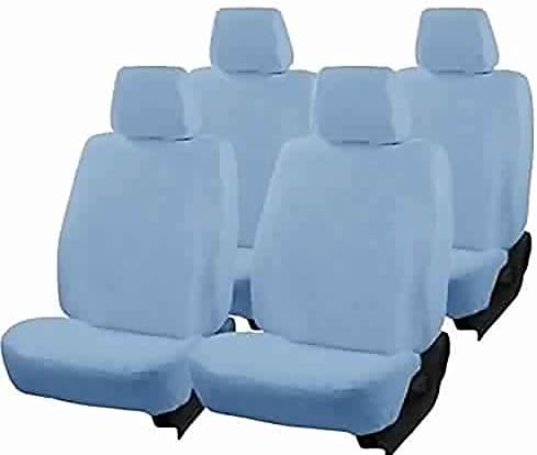 ACTC Car Seat Covers Sky Blue Towel Type for Maruti Eeco 5 Seater| Machine-Washable Sweat Protector Car Seat Towel Cover