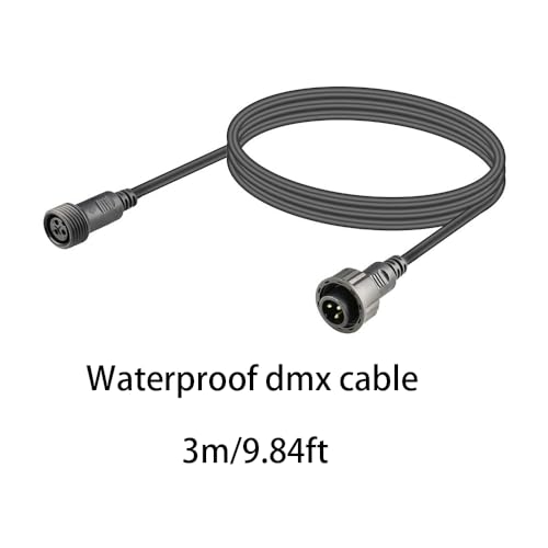 wecan Waterproof DMX Cable, XLR Connection Cable, 3M DMX Extension Cable - Image 2