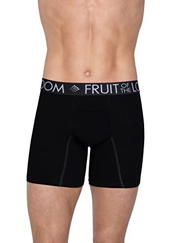 Fruit of the Loom Men's 5-Pack Boxer Briefs Breathable Performance Cooling Cotton-Blend L3
