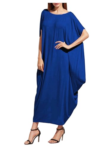 Verdusa Women's Caftan Harem Boat Neck Dolman Sleeve Oversized Maxi
