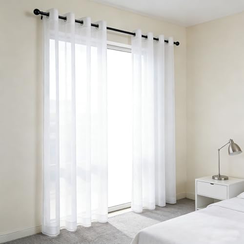 Voilages pour bloquer les regards et rayons UV rideaux blancs