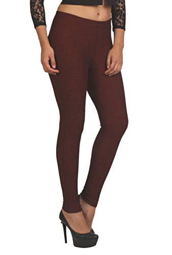 Image of Frenchtrendz Women's Cotton Spandex Jacquard Stretchable Slim Fit Jegging with Back Pockets