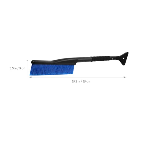 Cepillo para nieve y raspador de hielo para coche con cabezal de PP azul antiarañazos 2