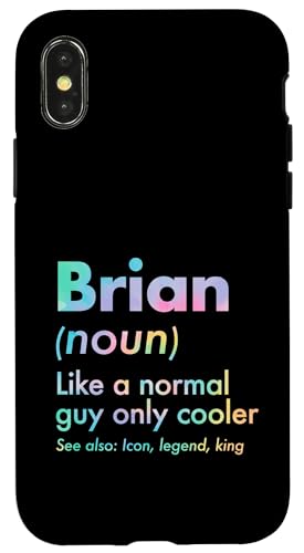 Brian Like A Normal Guy Only Cooler Legend King �t�@�[�X�g�l�[�� �X�}�z�P�[�X iPhone X/XS �p