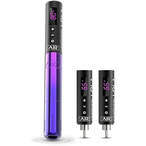 INKin Permanent Makeup Tattoo Machine, Wireless Tattoo Gun with 2Pcs 1500mAh Battery Pack LED Display, Professional Lola Air SMP Tattoo Pen for Beginners Artists (2.7mm Stroke) Cover