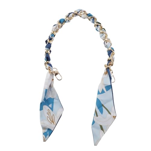Image of Silk Scarf Purse Chain Strap Handbag Handle Replacement Elegant Bag Decoration for Ladies Bag