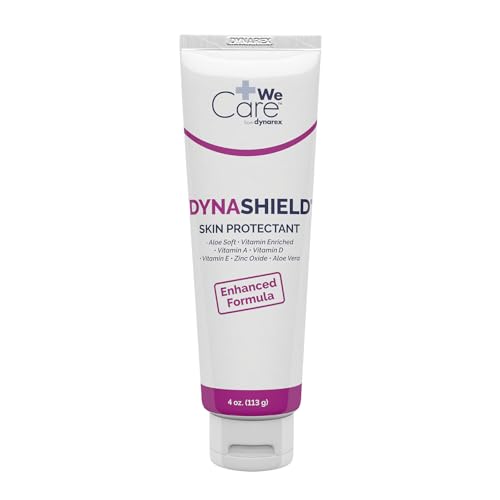 Dynarex DynaShield Skin Protectant Barrier Cream - Zinc Oxide Cream with Vitamins A D E Aloe Vera - Protect and Treat Minor Wounds and Dry Skin - 4 oz. Tube 1 Count