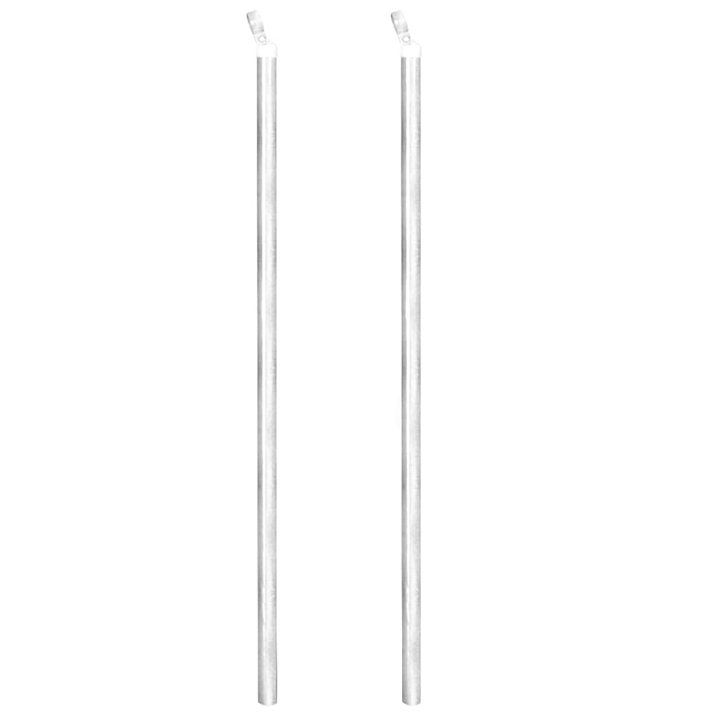 Valla de malla de alambre de acero galvanizado, 25 x 0,8 m, robusta valla de jardín con 11 postes de cerca, alambre tensor y tensores de alambre, valla exterior estable para jardín y patio