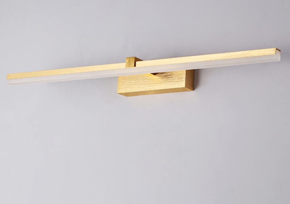 LED Moderno Luce a specchio 60 CM Lampada da bagno 12W Bianco neutro 4000K d'oro Lampada a specchio Impermeabile Luce per il trucco Bagno Armadio a specchio lampada a muro Luce dell'immagine