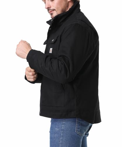 Image of Men's Quilted Flannel Lined Work Coat Long-Lasting Jacket