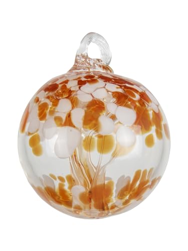 Dale Tiffany Hand Blown Glass, 4" Diameter Nova, Tree of Life Collection, Witch Globe Hanging Garden Indoor/Outdoor Decorative Ornament Gazing Ball