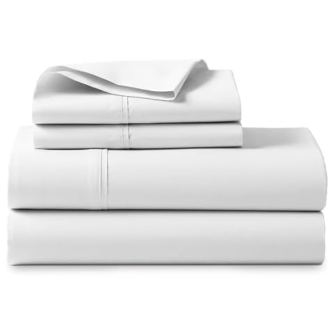 Home Sweet Home Dreams Inc 1200 Thread Count 100% Egyptian Cotton Wrinkle Resistant Bed Sheet Set (Queen, White) Cover