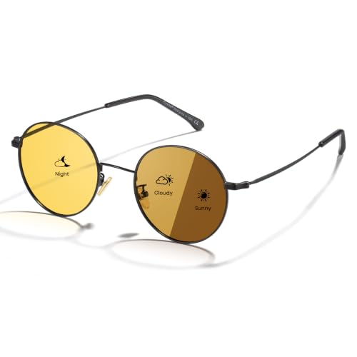 Image of Cyxus Round Blue Light Glasses, Metal Computer Glasses for Men and Women | PC lenses with adjustable nose pads for work, study, reading, gaming, video calls and everyday screen time