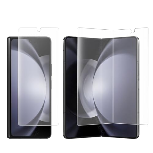 �Ή� Galaxy Z Fold5 �t�B���� �A���`�O���A au SCG22 SC-55D Galaxy Z Fold 5 �ی�t�B���� TPU�f�ރt�B���� �� �A���`�O���A �w��h�~/�b�œ\��t��/�����Ȃ�/�C�A�Ȃ�/�S�ʕی�/�w��F�ؑΉ� Galaxy