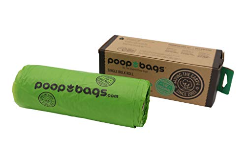 The Original PoopBags Single Bulk Roll of 300 USDA Certified Biobased Poop Bags - 8x13, 300 Total Count - Durable, Leak Resistant, green, 300 bags
