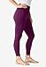 Roaman's Women's Plus Size Ankle Length Essential Stretch Legging - 2X, Dark Berry