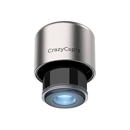 CrazyCap 2.0 Self-Cleaning and Water Purification Sports Bottle Lid Compatibility Most Cola Shape Water Bottles (CrazyCap)