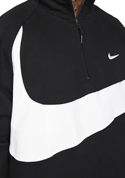nike black and white half zip