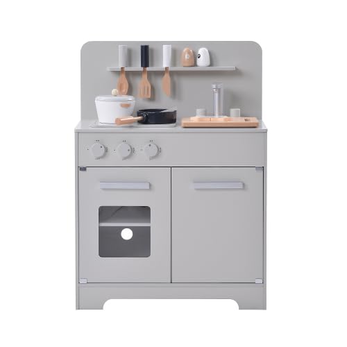 おままごと キッチン 木製 黒板付き 調理器具付き ままごとセット 誕生日 台所 知育玩具 子供用 子供 収納 まねっこ コンロミニキッチン おもちゃキッチン キッズ ベビー プレゼント ホワイト (B)